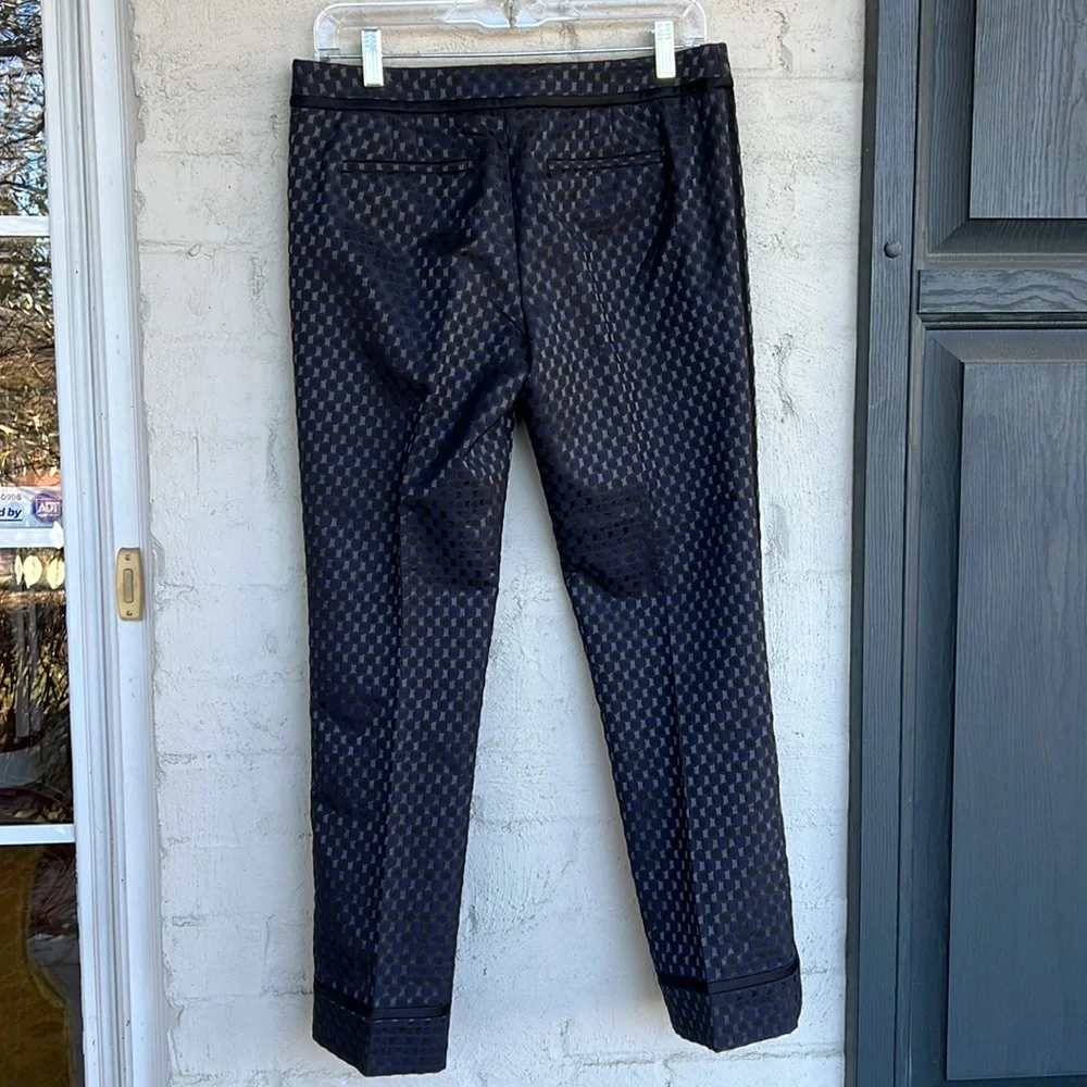 Tory Burch Phantom Madison Pant Cropped Black/Navy Size 4 - Picture 8 of 15